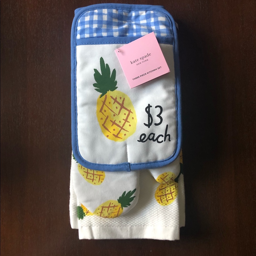 Kate Spade 3 piece kitchen set